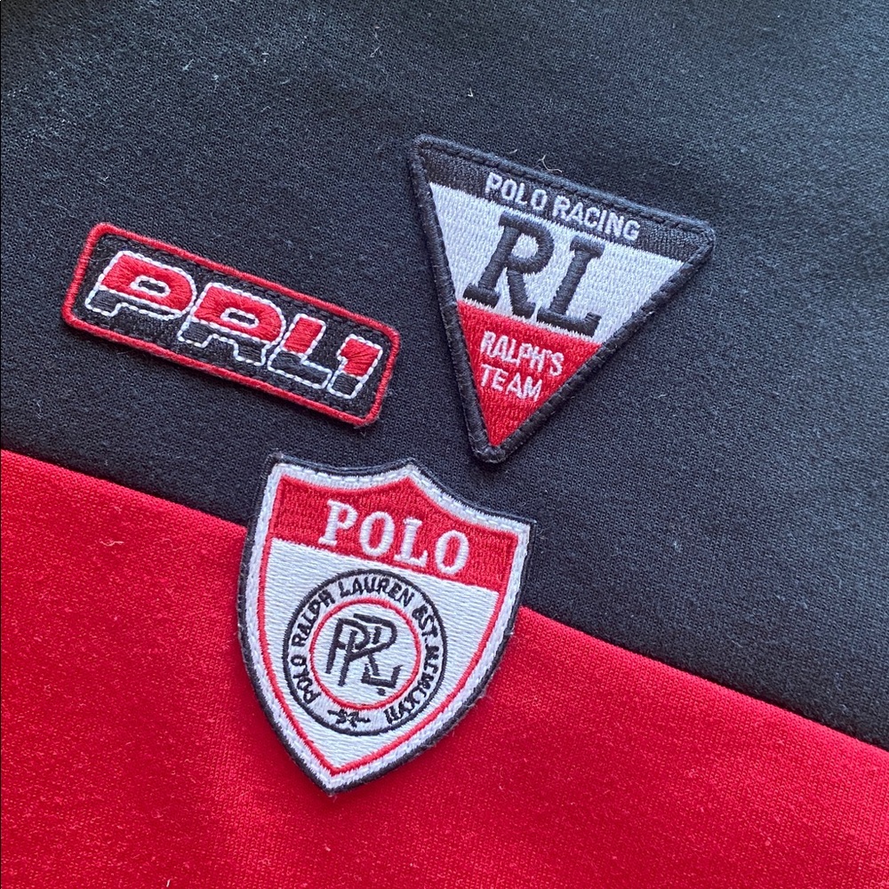 Womens Polo Ralph Lauren Black and Red Racing Sweatshirt - Picture 2 of 4